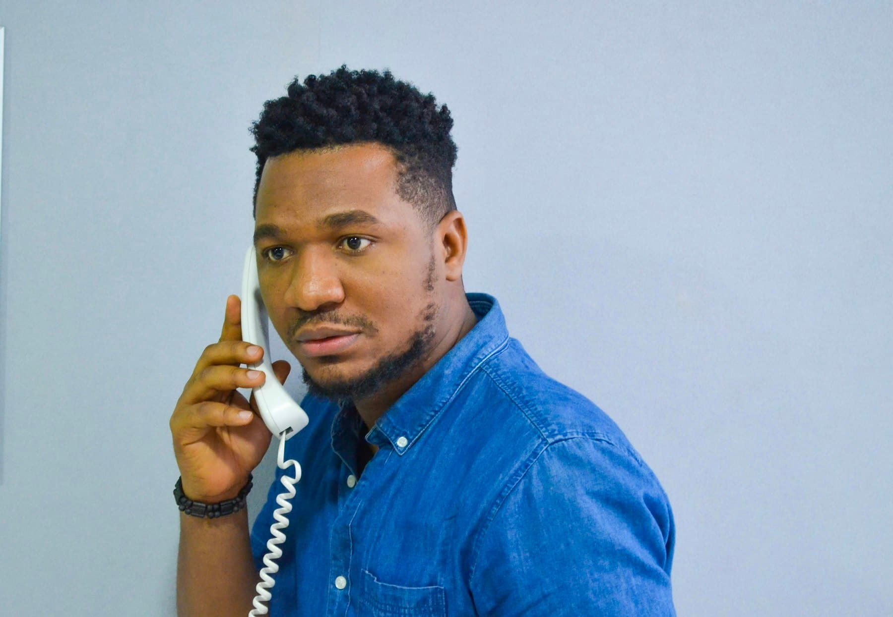 A support specialist on the phone